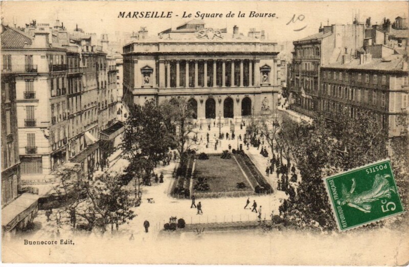 Carte postale ancienne Marseille Le Aquare de la Bourse à Marseille