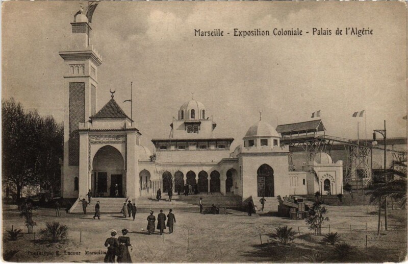 Carte postale ancienne Marseille Exposition Coloniale - Palais de l'Algerie à Marseille