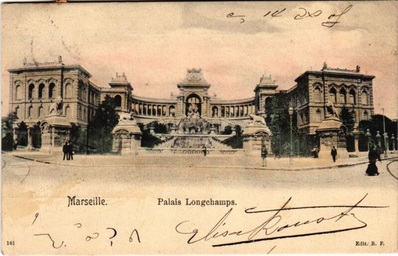 Carte postale ancienne Marseille Palais Longchamp à Marseille