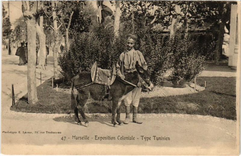 Carte postale ancienne Marseille Exposition Coloniale - Type Tunisien à Marseille