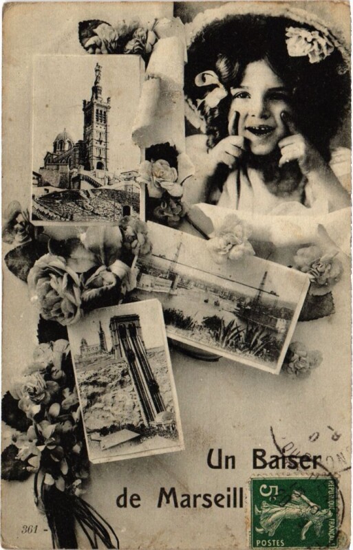 Carte postale ancienne Marseille Un Baiser de Marseille - Scenes à Marseille