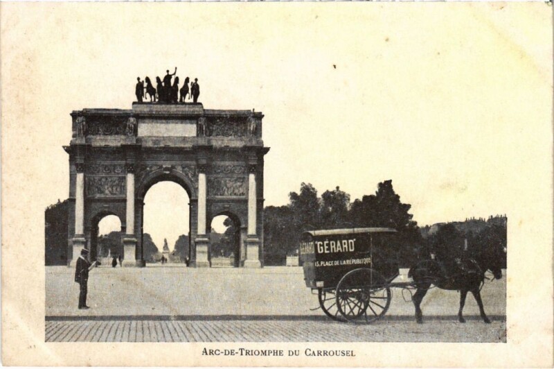 Carte postale ancienne Paris 1e Arc de Triomphe du Carrousel à Paris 1er