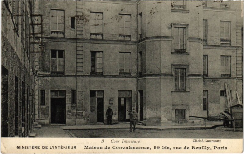 Carte postale ancienne Paris 12e 99, rue de Reuilly Maison de Convalescence à Paris 12e