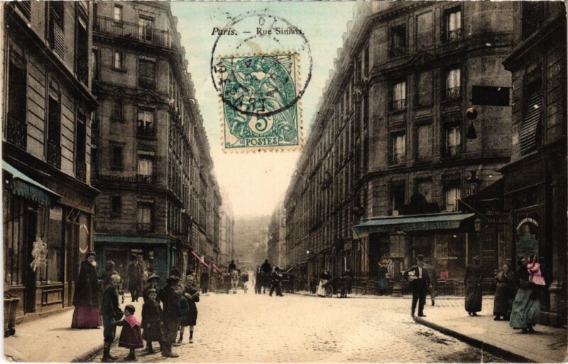 Carte postale ancienne Rue Simart à Paris 18e