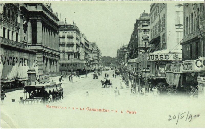 Carte postale ancienne Marseille La Cannebiere à Marseille