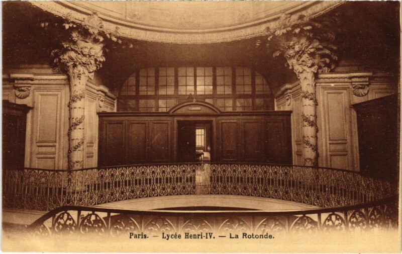 Carte postale ancienne Paris 5e Lycee henri Iv la Rotonde à Paris 5e