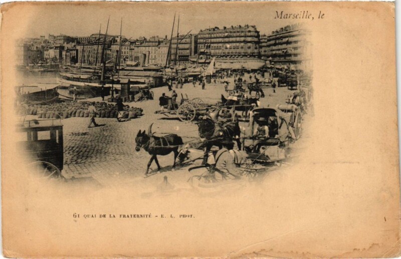 Carte postale ancienne Marseille Quai de la Fraternite à Marseille