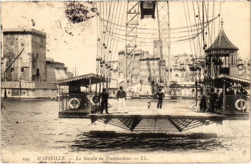 Carte postale ancienne Marseille La Nacelle du Transbordeur à Marseille