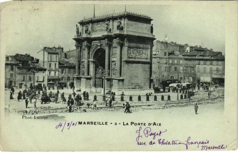 Carte postale ancienne Marseille La Porte d'Aix à Marseille