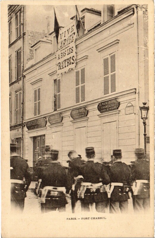 Carte postale ancienne Paris Affaire Dreyfus Fort Chabrol