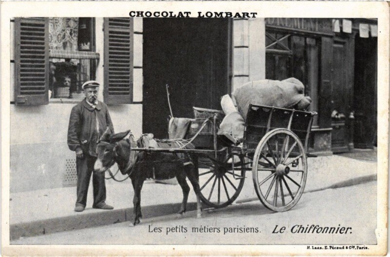 Carte postale ancienne Paris Petits Metiers Le Chiffonnier