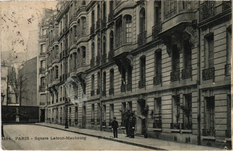 Carte postale ancienne Square Latour-Maubourg à Paris 7e