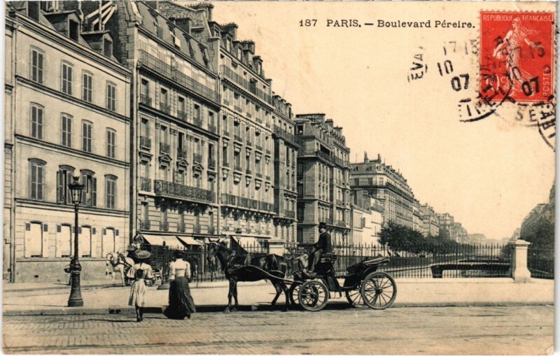 Carte postale ancienne Boulevard Péreire à Paris 17e