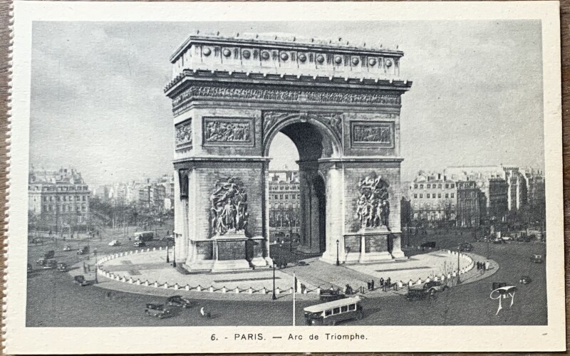 Carte postale ancienne Arc de Triomphe à Paris 8e