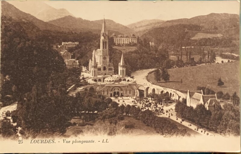 Carte postale ancienne Vue Plongeante à Lourdes