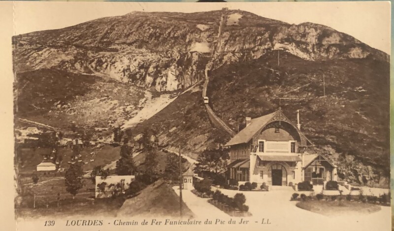 Carte postale ancienne Chemin de Fer Funiculaire du Pic du Jer à Lourdes