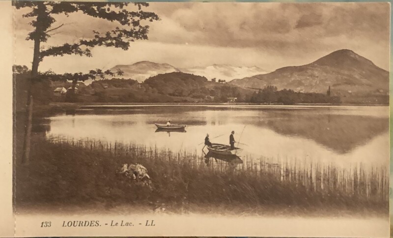 Carte postale ancienne Lourdes - Le Lac à Poueyferré