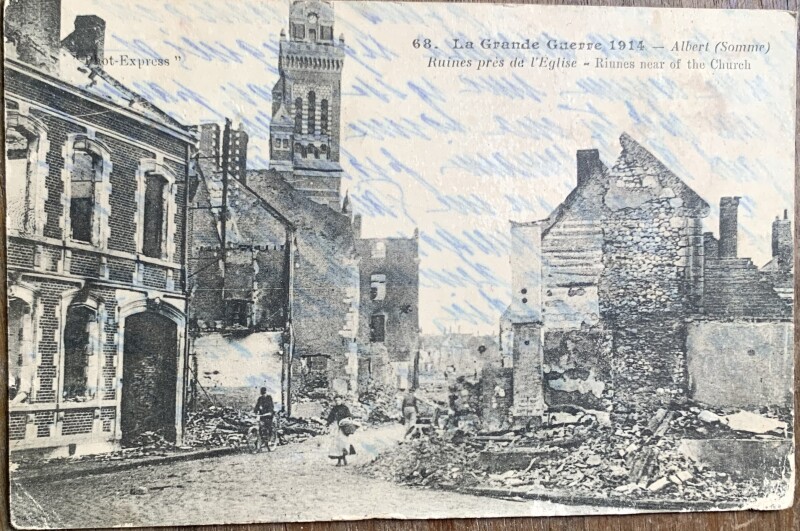 Carte postale ancienne La Grande Guerre 1914 à Albert