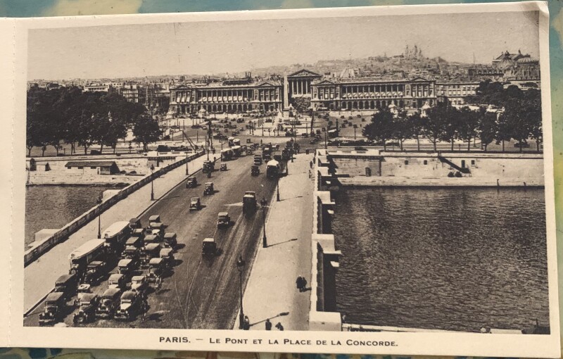 Carte postale ancienne Le Pont et La Place de La Concorde à Paris 8e
