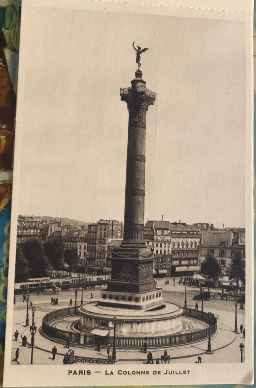 Carte postale ancienne La Colonne de Juillet à Paris 11e
