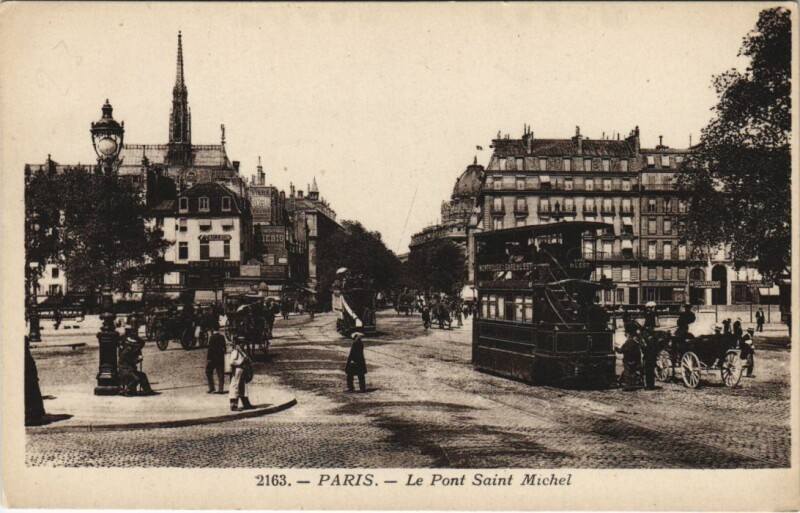 Carte postale ancienne Paris 6e Pont Saint-Michel