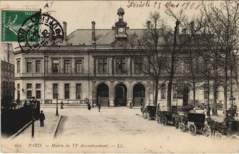 Carte postale ancienne Paris 6e Le mairie à Paris 6e