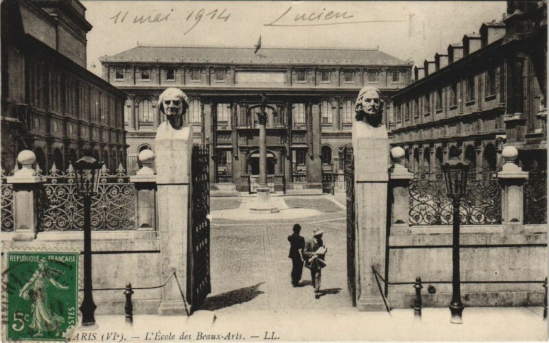 Carte postale ancienne Paris 6e Ecole des Beaux-Arts à Paris 6e