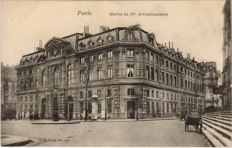 Carte postale ancienne Paris 4e Le mairie