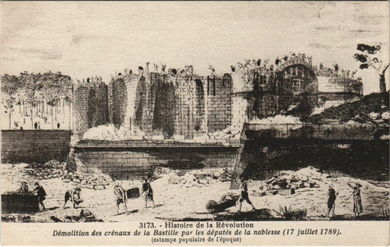 Carte postale ancienne Paris 4e Démolition de la Bastille