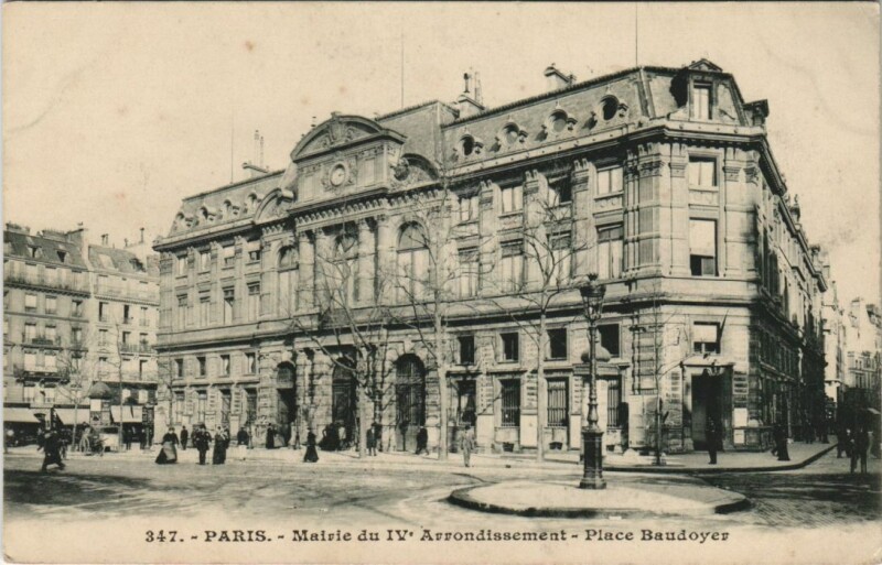 Carte postale ancienne Paris 4e Le mairie