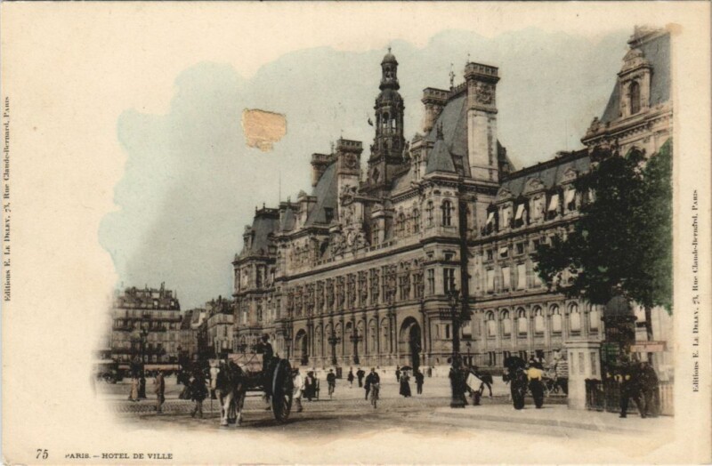 Carte postale ancienne Paris 4e Hotel de Ville