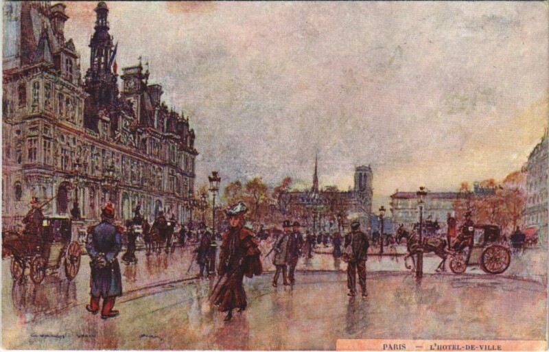 Carte postale ancienne Paris 4e Hotel de Ville