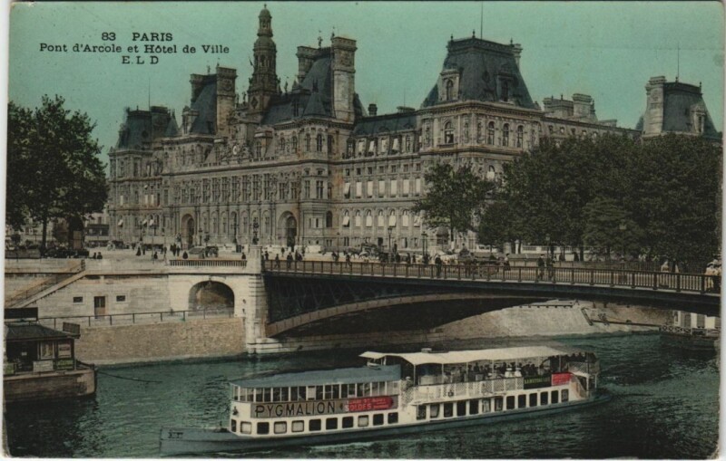 Carte postale ancienne Paris 4e Hotel de Ville