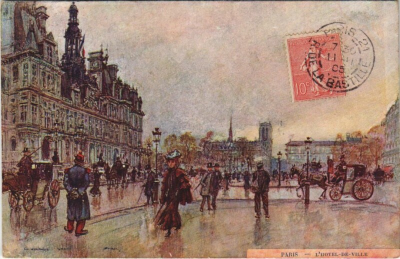 Carte postale ancienne Paris 4e Hotel de Ville
