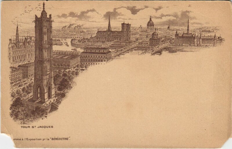 Carte postale ancienne Paris 4e Tour Saint-Jacques
