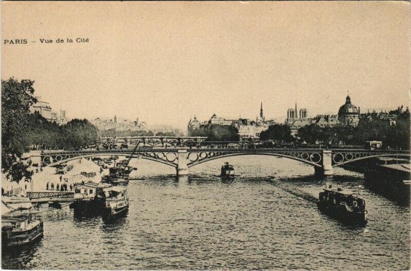 Carte postale ancienne Paris 4e Vue de la Cité