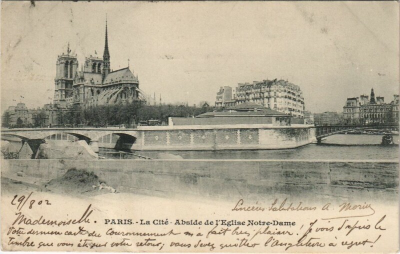 Carte postale ancienne Paris 4e Notre-Dame