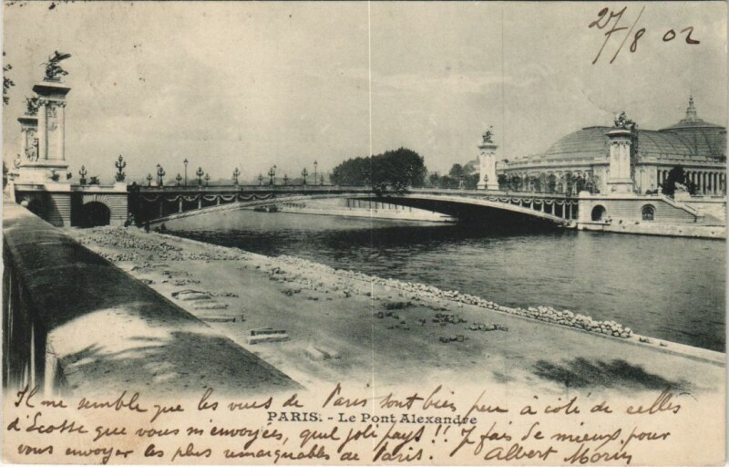 Carte postale ancienne Paris 7e Pont Alexandre Iii