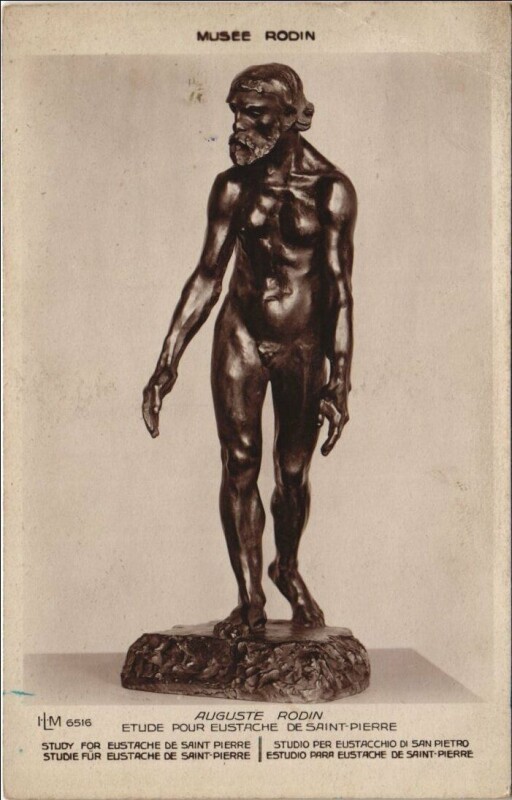 Carte postale ancienne Paris 7e Musée Rodin Etude pour Eustache de Saint-Pierre