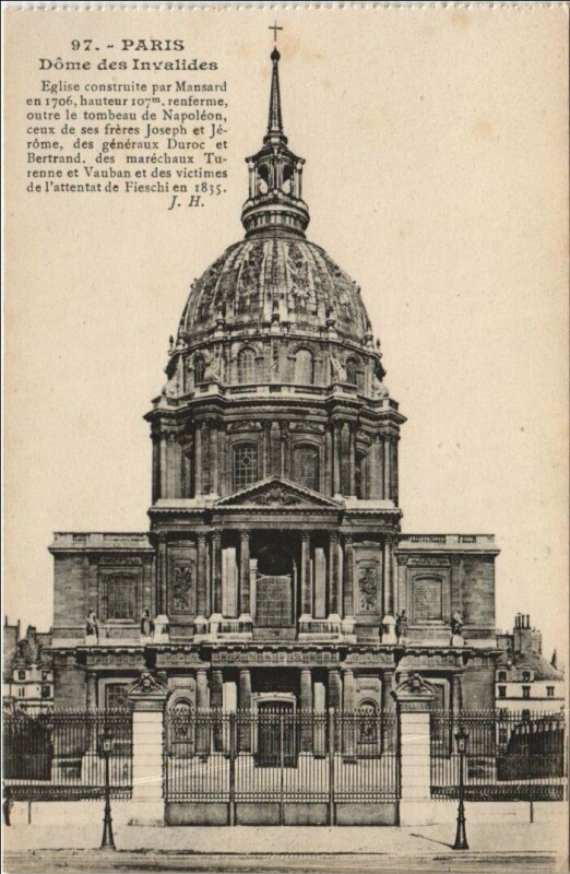 Carte postale ancienne Paris 7e Hotel des Invalides le Dome