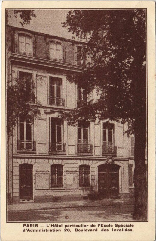 Carte postale ancienne Paris 7e 28, Bd des Invalides Ecole Spéciale d'Administration