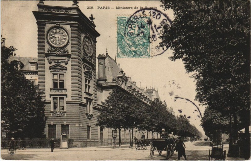 Carte postale ancienne Paris 7e Ministere de la Guerre