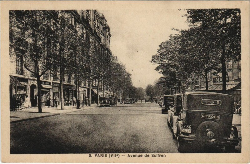 Carte postale ancienne Paris 7e Avenue de Suffren