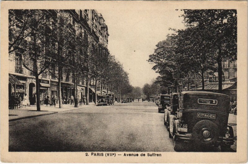 Carte postale ancienne Paris 7e Avenue de Suffren