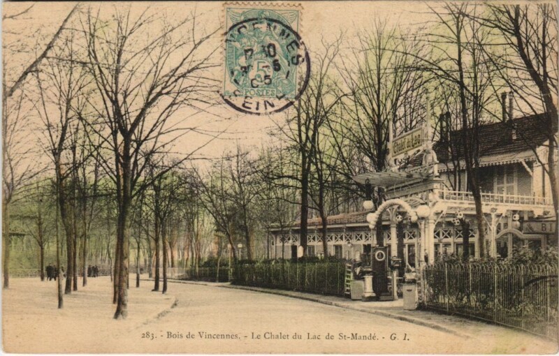 Carte postale ancienne Bois de Vincennes - Le Chalet du Lac de Saint-Mandé à Paris 12e