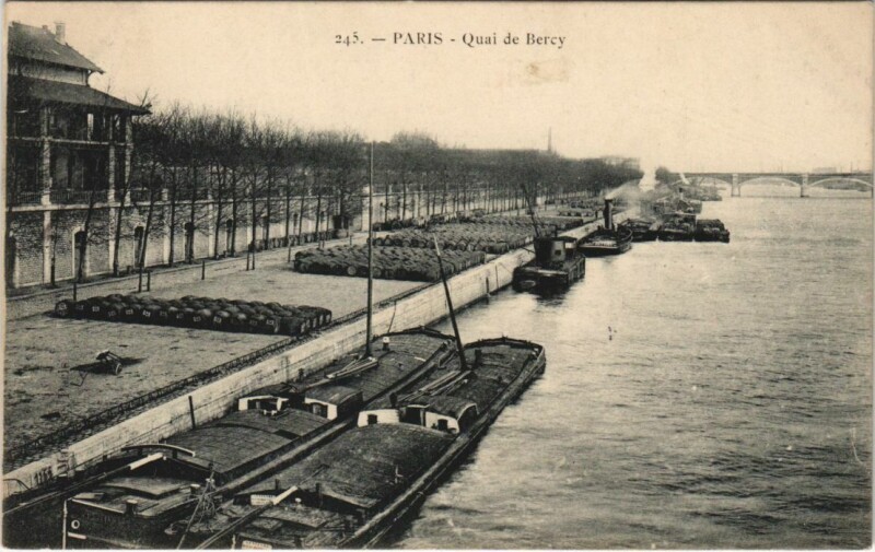 Carte postale ancienne Paris 12e Quai de Bercy