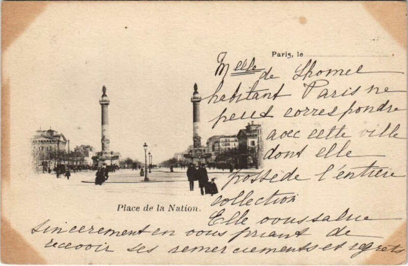 Carte postale ancienne Paris 12e Place de la Nation