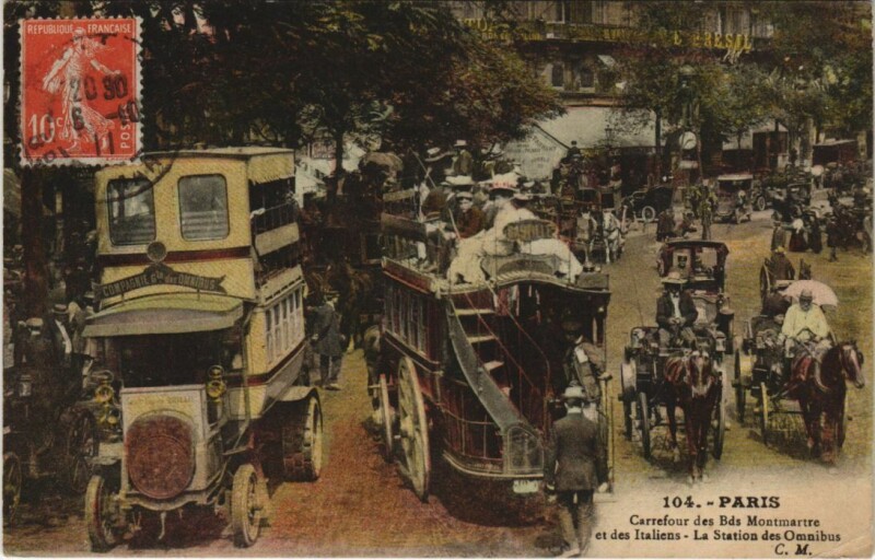 Carte postale ancienne Paris 9e Les Grands Boulevards