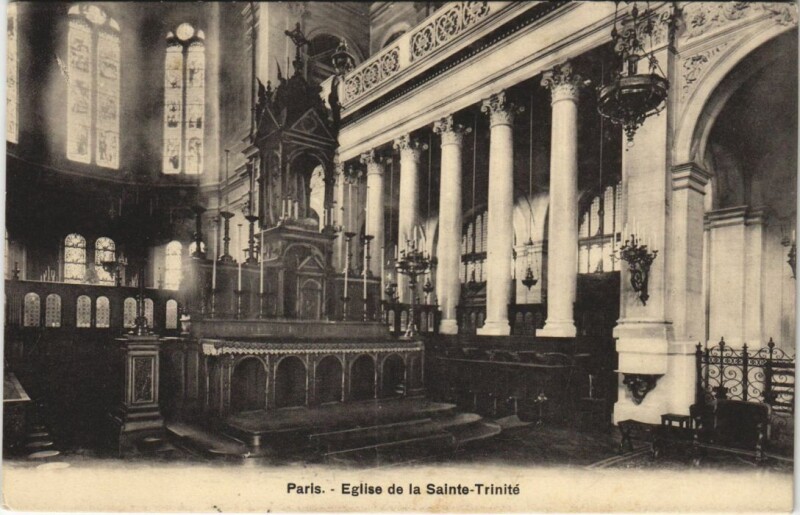 Carte postale ancienne Paris 9e Eglise de la Sainte-Trinité