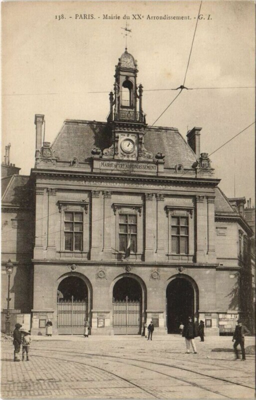 Carte postale ancienne Paris 20e Le Mairie